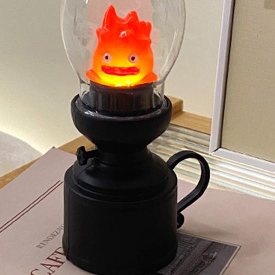 Cartoon Anime Flame Decorative Light with Handle Lightweight Portable Moving Castle Kerosene Candle Atmosphere Lamp
