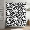 Black White Polka Dot Bath Curtain Decorative Shower Curtain Waterproof Polyester Fabric Home Textile Bathroom Decor 180x240cm M