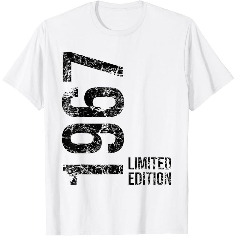 Retro 1967 Pure Polyester Printed Men's and Women's Fashionable Loose Casual T-shirt 2026 New Personalized Round Neck T-shirt