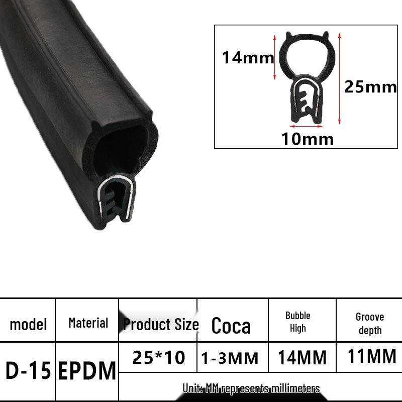 U-Shaped Waterproof Anti-Collision Dustproof Electrical Cabinet Rubber Seal