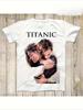 Summer Hot Selling Titanic Movie Poster Pattern Tshirt with Rose and Jack Mens Round Neck Short Sleeve Tshirt