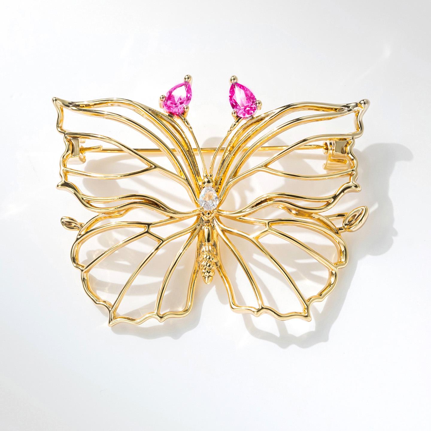 Bo Xin Yun Elegant Hollow Butterfly Brooch Corsage Pin