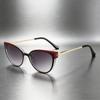 Outdoor Sports UV Resistant Driving Sunglasses for Women Fashion Cat Eye Luxury Design Eyewear Female High End Sunscreen Goggles