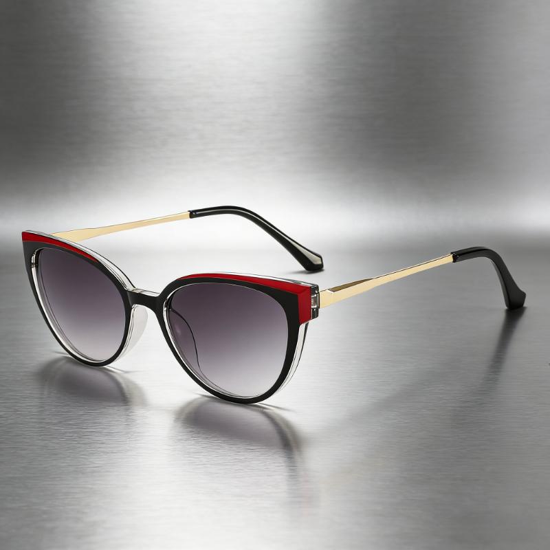 Outdoor Sports UV Resistant Driving Sunglasses for Women Fashion Cat Eye Luxury Design Eyewear Female High End Sunscreen Goggles