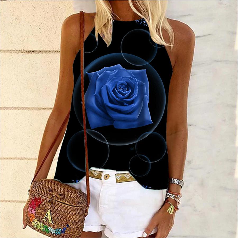 

Женская майка для йоги розовая роза 3d принт фитнес-спортивный жилет без рукавов для бега