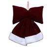 Soft Christmas Tree Bowknot Wine Red Bowknot Hanging Ornament  Home Decoration