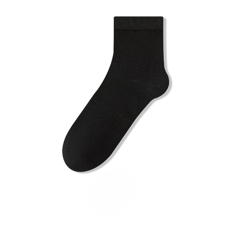 

Men s Summer Lightweight Mid-Calf Anti-odor, Anti-bacterial, Breathable, Wicking Sweat Absorbent Casual Socks 1 pair чёрный