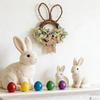 Easter Bunny Simulation Plant Decoration Flower Wreath Home Door Hanging Spring Decoration 15 Inches