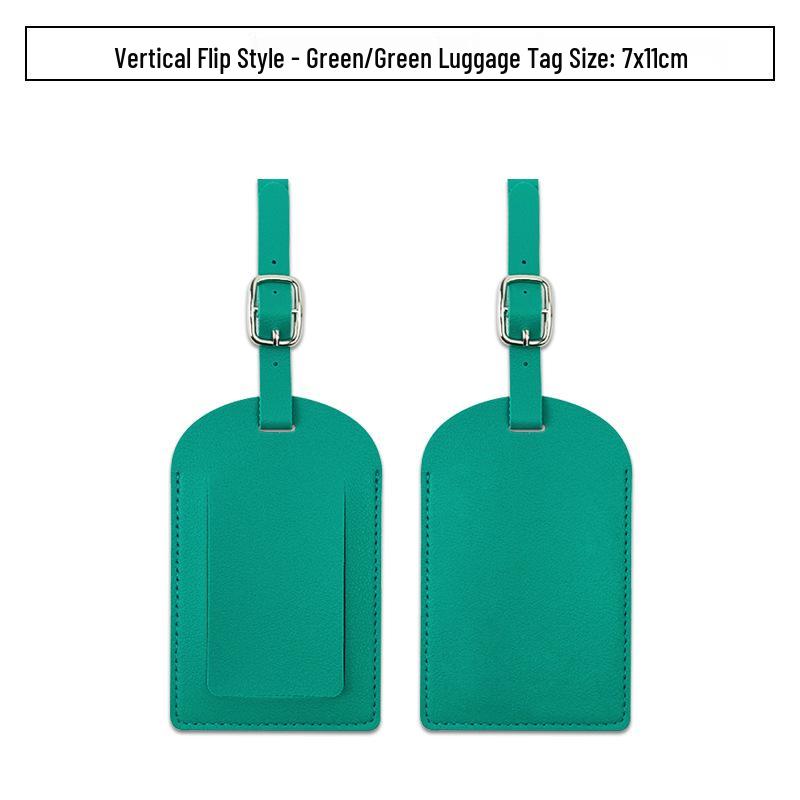 Customizable PU Leather Luggage Tag with Anti-Lost Feature and Airplane Design