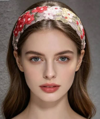 Embroidered Headwrap for Women – Soft Hair Scarf Headband Turban Accessory