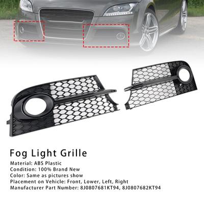 Wabenförmiger Frontstoßstangen-Nebelscheinwerfergrill 8J0807681KT94 8J0807682KT94 Passend für TT MK2 S-Line TTS 2011-14