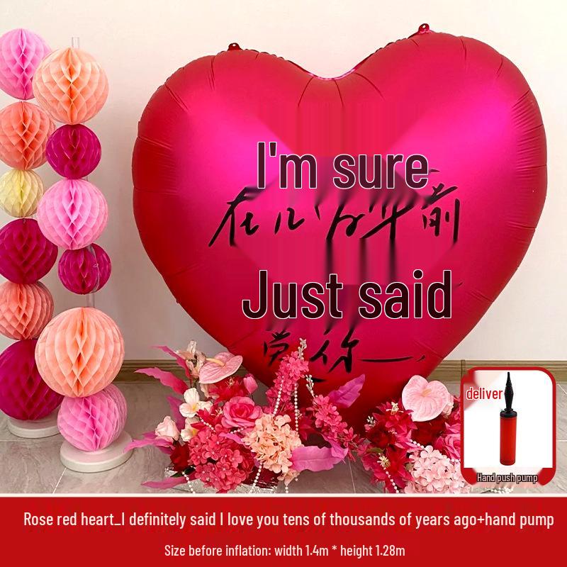 

Набор для украшения номера для новобрачных: Большие шары-сердца для свадьбы, помолвки, Дня святого Валентина и реквизит для фотосессии предложения