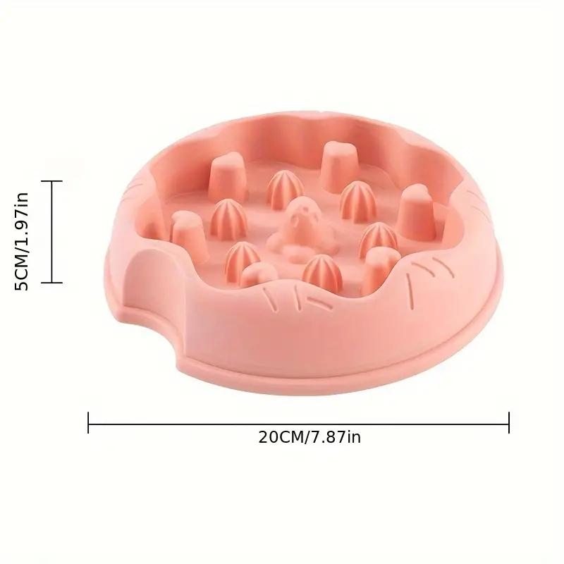 Cat Slow Feeder Bowl Donut Shaped Anti Choking Puzzle Pet Food Bowl Non Slip Portable for Small Dogs Cats