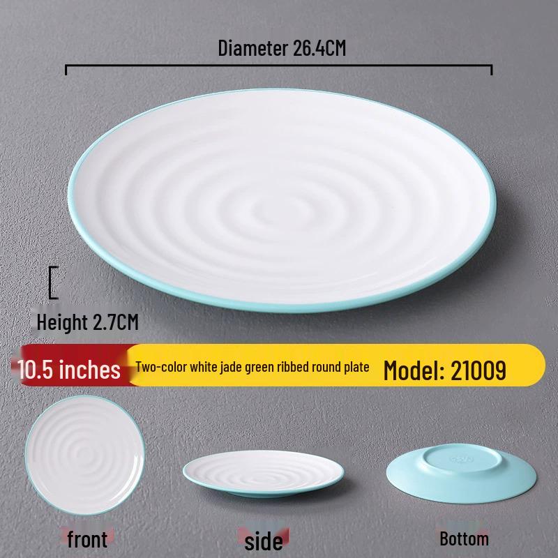 Nordic Style Commercial Buffet Plate – Durable Round Plastic Plate for Hotels and Restaurants