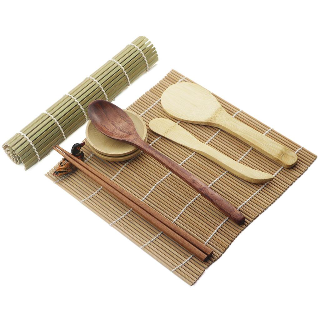 6People Handmade Spoon Chopsticks Cutlery Tableware Natural Wooden Korean Spoon Long Handle Spoon Chopsticks Tree Dinnerware Set