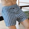 Short de pyjama homme 100% coton, été, uni, taille élastique, décontracté, respirant, entrejambe 3D, pyjama homme