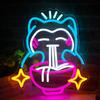 LED Neon Cat Noodle Sign: Room Decoration and Advertising