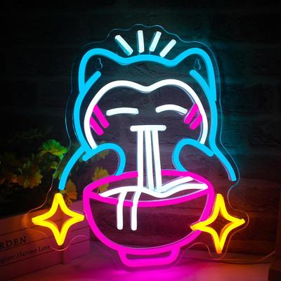LED Neon Katze Nudel Schild: Raumdekoration und Werbung