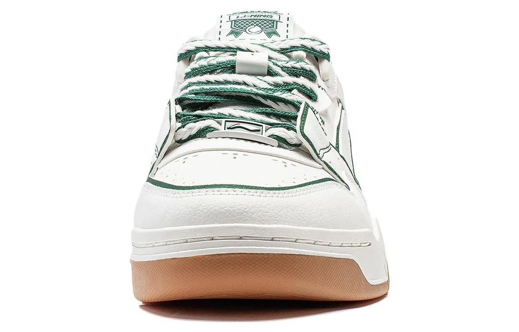 Li Ning Yuebai Wear resistant And Lightweight Low top Skateboard Shoes Women's White Green AGCS252-18