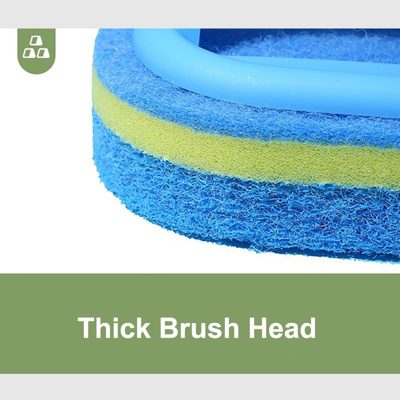 Household Cleaning Brush With Handle Dish Soap Bathroom Kitchen Tub Thicken Scrubbing Sponge Wipe Durable Tools Accessories Home