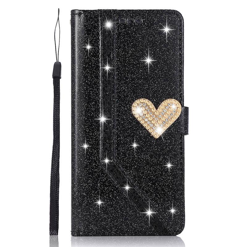 Shiny Case For Samsung Galaxy S26 Ultar S25 FE S24 S23 S22 S21 Plus A16 A17 A26 A36 A37 A56 A57 A34 A54 Wallet Flip Leather Case