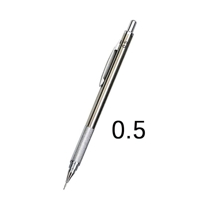 1PC 0.5 0.7 Mm Mechanical Pencil Set Full Metal Art Drawing Painting Automatic Pencil with Leads Office School Supply