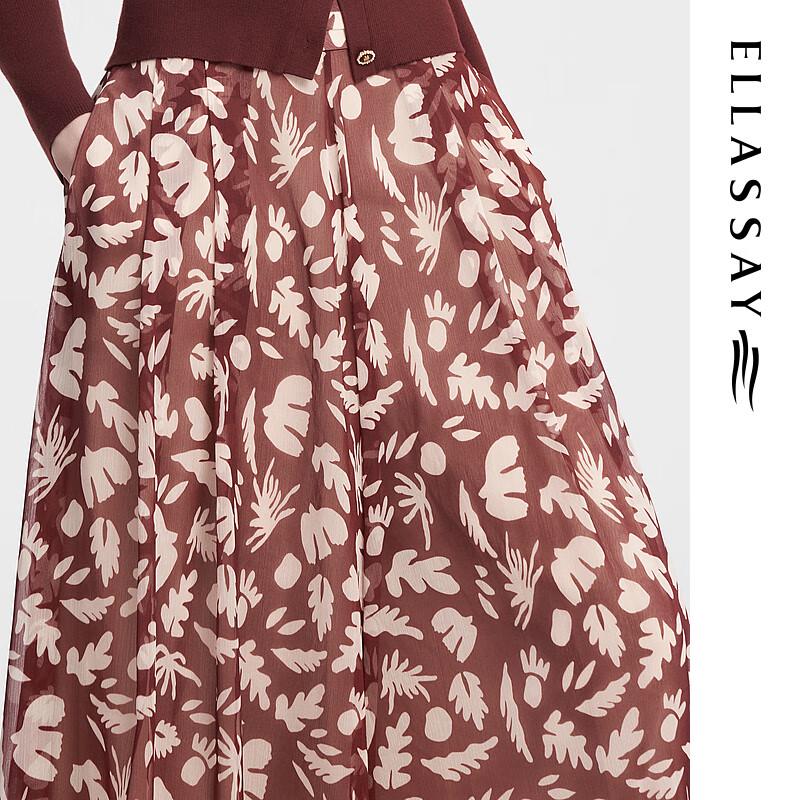 ELLASSAY Women's Printed Wide-Leg Culottes