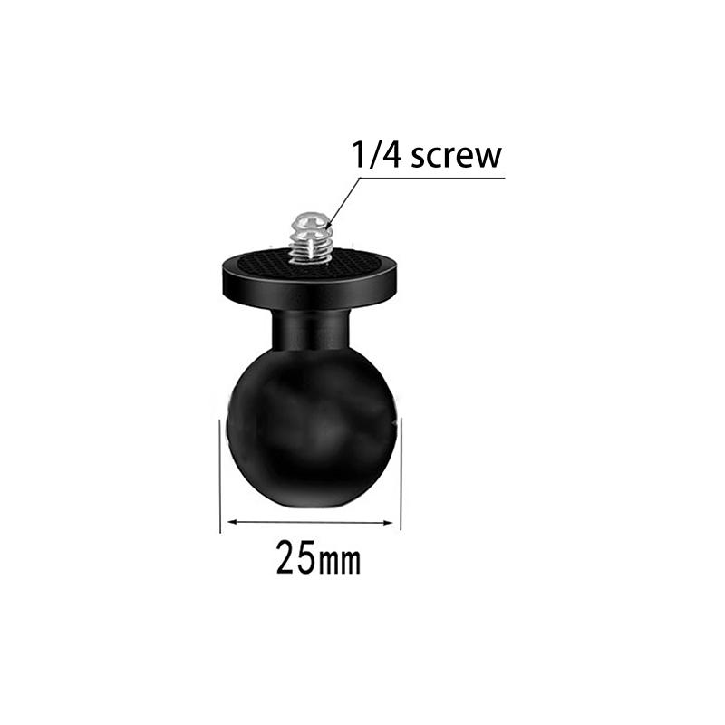 Aluminum Alloy Double Socket Arm For 25Mm/1 Inch Ball Head Holder Mount Clamp For Bicycle Motorcycle Camera Extension Arm