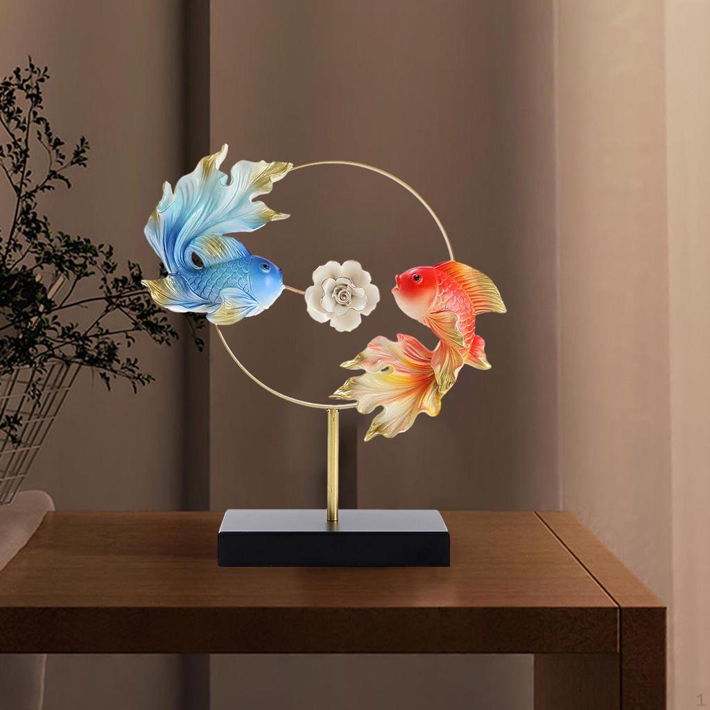 Fischstatue Heimdeko Akzent - Zeitgenössische Harzskulptur