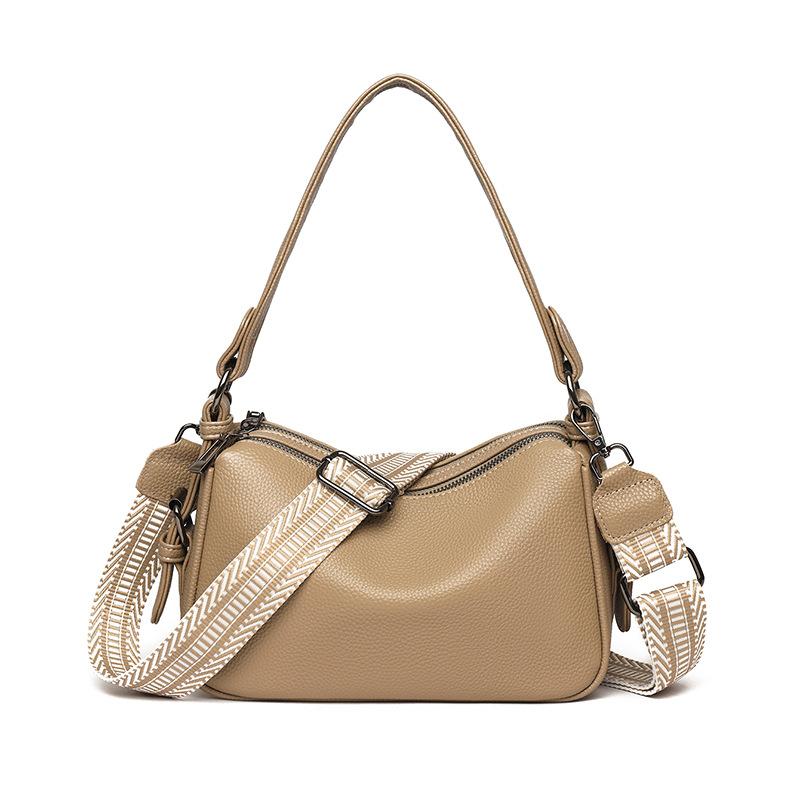 Fashionable and Casual Large-capacity Pillow Bag, Single-shoulder Crossbody Bag Made of Cowhide
