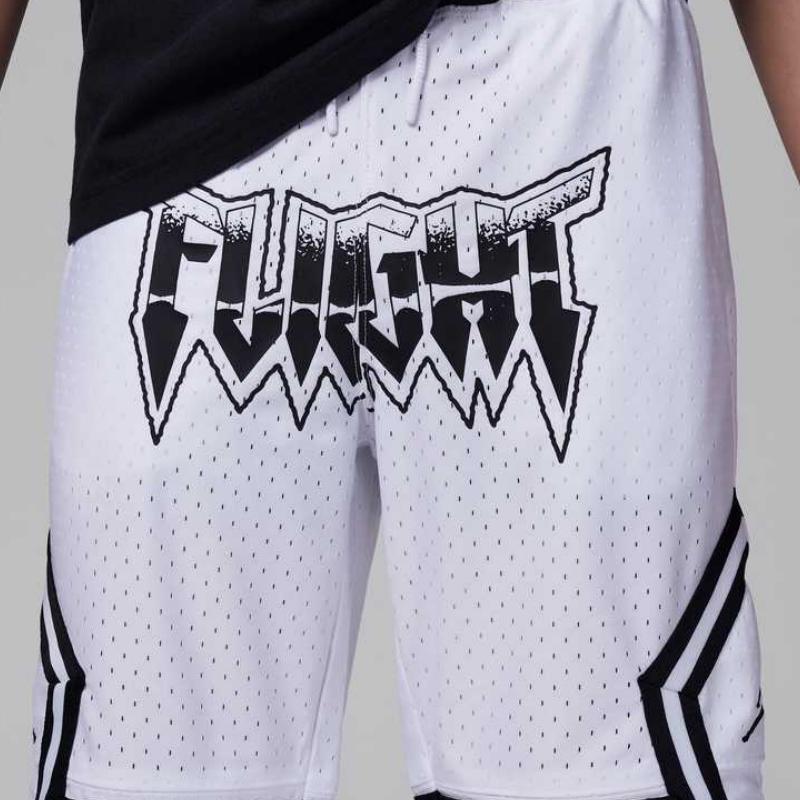 Jordan Mesh Breathable Lace-Up Five-Point Shorts Kids shorts White HM4750-100