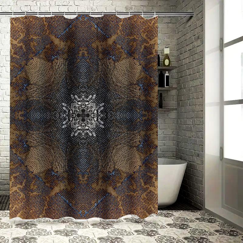 Kaleidoscope Bath Shower Curtain Waterproof Fabric Design Decorative Home Bathroom Hanging Curtains in Multiple Colors Size X x