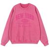 Felpa da donna New Yori Nyc 1985 con grafica della città, cotone lavato vintage, stile sottile Harajuku, felpe alla moda, top