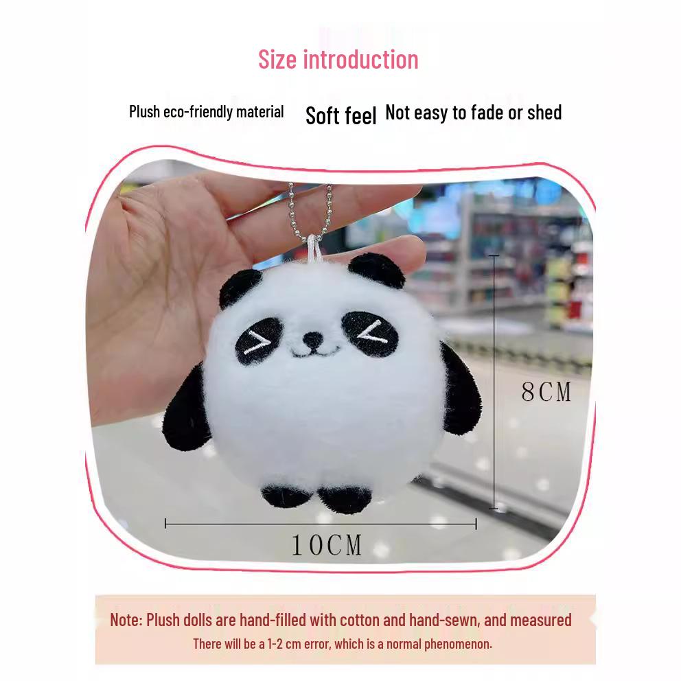 Niedlicher Panda Plüsch Schlüsselanhänger - Mini Stoffpuppen Anhänger