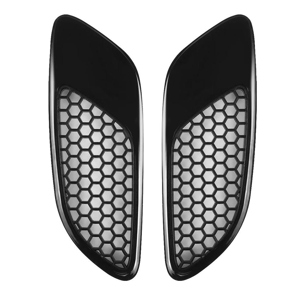 2PCS Carbon Fiber Look Engine Front Bonnet Hood Vent Air Intake Cover Fit for BMW E90 E91 E92 E93 M3 Type 2007-2011 2012 2013