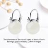 Ice Jade Jade Bead Earrings Circle Earrings Jewelry Gentle Ear Buckle  Women