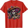 De Los Muertos La Catrina Day of The Dead Sugar Skull Women T-Shirt