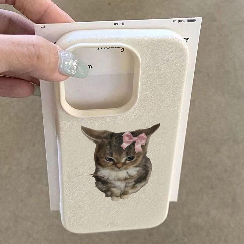 Phone Case For iPhone 17 16 15 14 13 12 11 XS X XR 7 8 Plus 17 Pro Max 16E Air Shockproof Bumper Cover Soft and Cute Cat Pattern