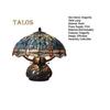 Dragonfly Table Lamp Handmade Stained Glass Style Resin Desk Night Light Retro Bedside Table Lamp for Bedroom Living Room Study