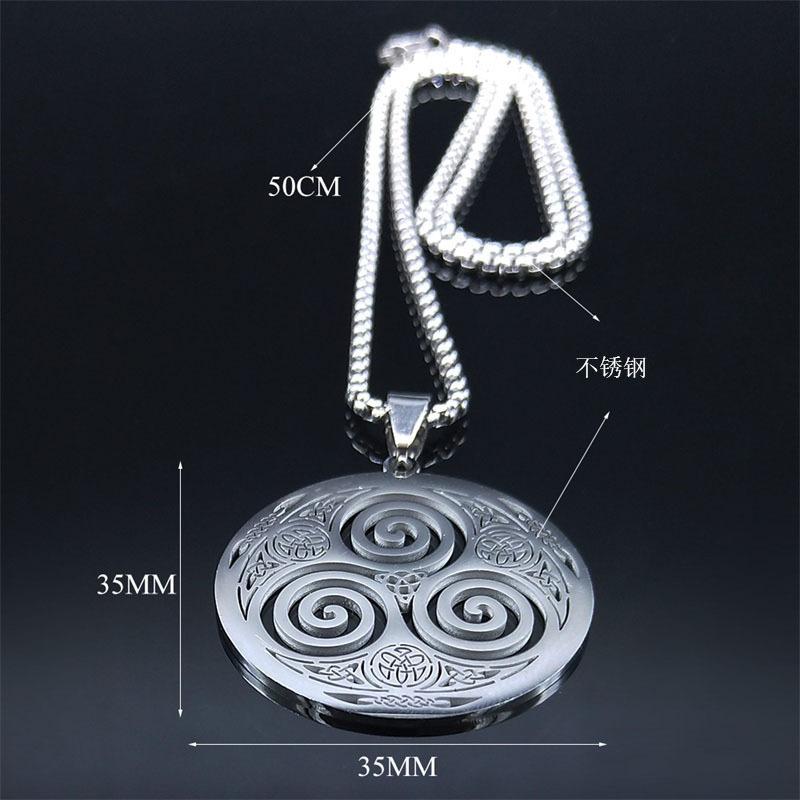 Stainless Steel Witchcraft Vortex Necklace Viking Necklace Jewelry Accessory