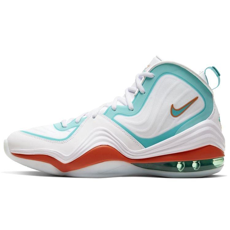 

Мужские кроссовки Nike Air Penny 5 Miami Dolphins белые Oracle-Aqua Bombay CJ5396-100