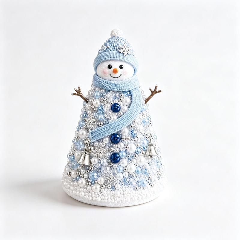 Kit Albero di Natale con Perline Fai da Te Stella Educativa Decorazione da Tavolo Albero di Natale in Schiuma Conica Fatto a Mano Decorazione per Festa di Natale Regalo