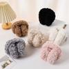 Plush Foldable Ear Cover Windproof Winter Thicken Earflap Fashion Solid Color Earmuffs  Ski
