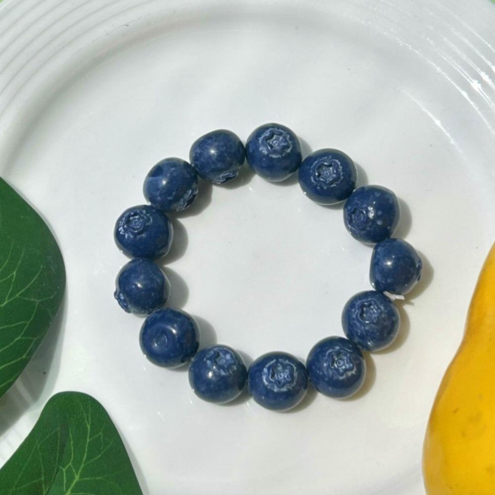 3D Fruit Resin Fruit Bracelet Elastic Rope Cartoon Bracelet Y2K Fruit Beaded Bracelet  Summer