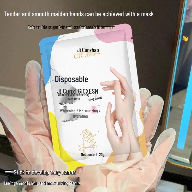 Ji Cunxi Hand Mask: Whitening, Moisturizing & Anti-Cracking Cream - Ideal for Nail & Beauty Salons
