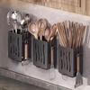 Punch Free Kitchen Utensil Rack Multifunctional Chopstick Barrel Draining Chopstick Holder  Kitchen