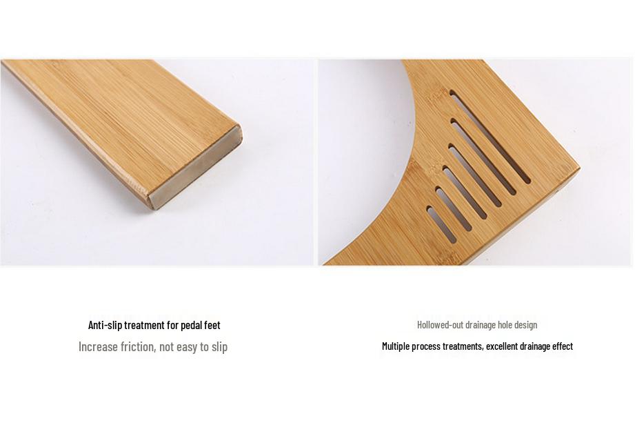 Thickened Bamboo Toilet Footstool for Squatting - Suitable for Children & Pregnant Women