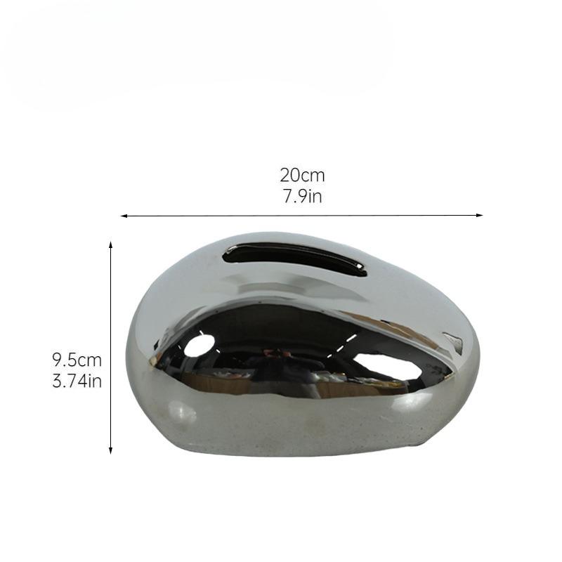 Modern Black White Ceramic Tissue Box Holder Living Room Coffee Table Decor Creative Napkin Dispenser