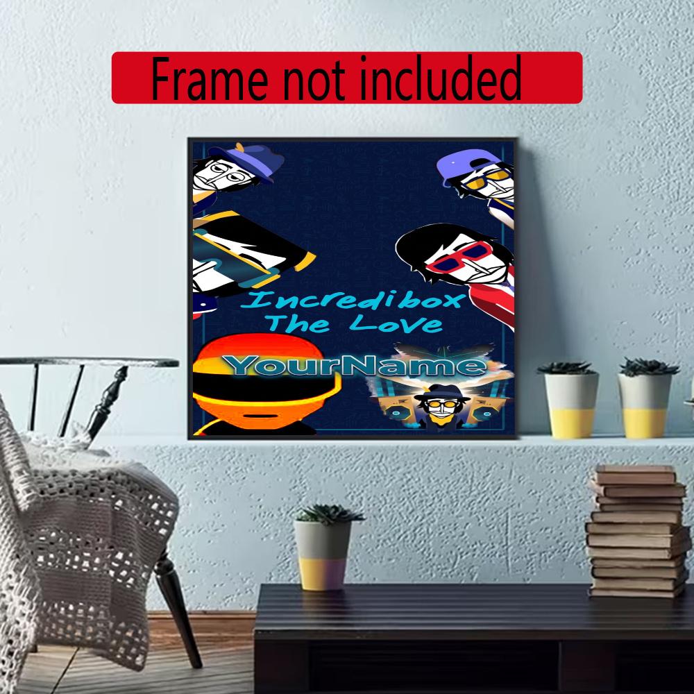 Incredibox Customize Your Name Diamond Painting Round Diamond Diy Frameless Holiday Artwork Suitable For Home Office Wall Decoration