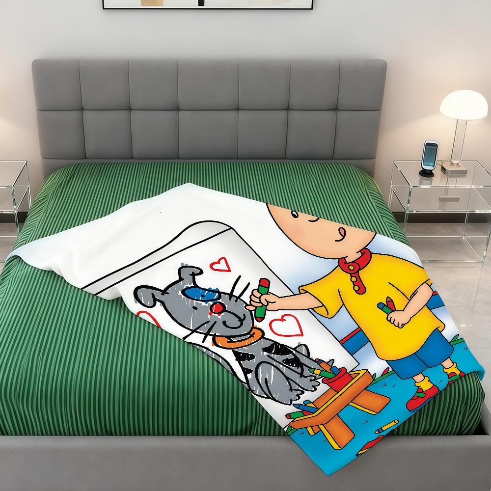 Couverture Cartoon C-Caillou Super Chaude Confortable Couverture Jetée en Peluche Enfant Maison Canapé Chambre à Coucher Cadeau